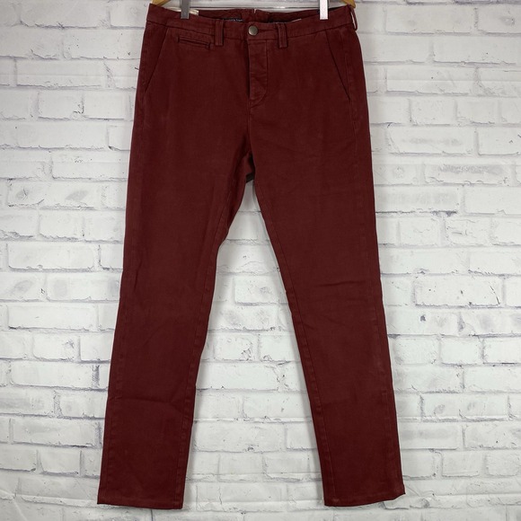 Sartoria Tramarossa Pants Men's‎ Size 34x33 Chino Robert Stretch Burgundy Italy